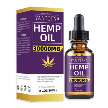 

30ml 30000mg hemp seed oil essential oil organic herbal drops body massage stress relief oil skin care helps sleep