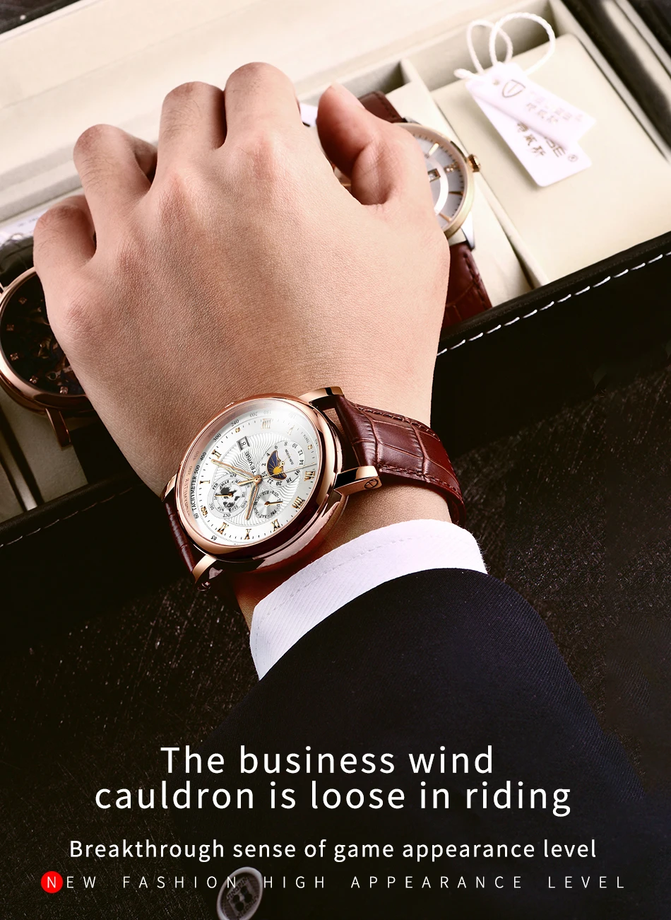 2021 New TEVISE WristWatch Men Business Automatic Mechanical Watch Fashion Luxury Tourbillon Sport Men Watches Relogio Masculino