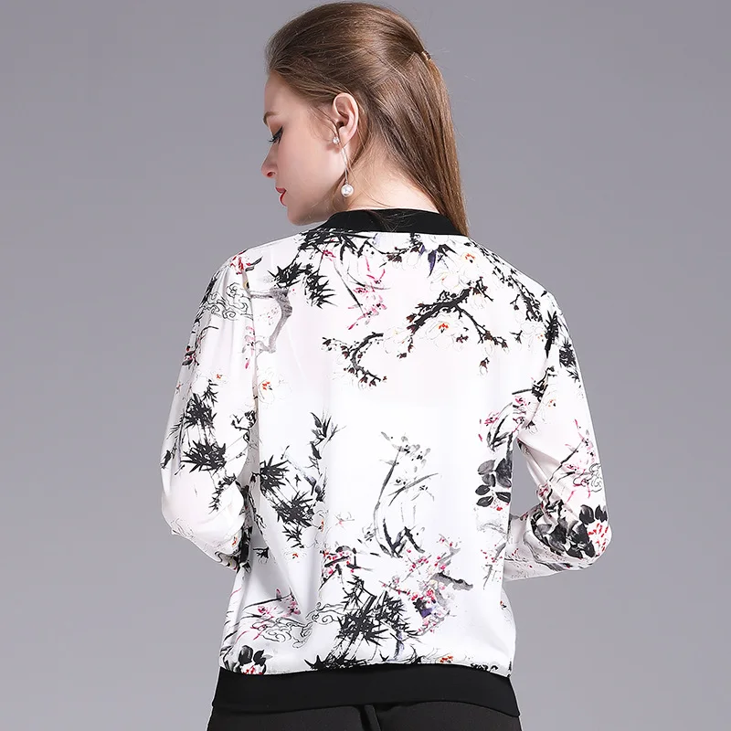 

Sun Protection Clothing Women's Summer 2019 New Style Literature And Art Retro Printed Versatile Comfortable Thin Chiffon Blouse