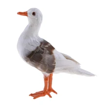 Реалистичная пернатая Чайка скульптура птицы для дома, сада, пляжа Приморья, стикеры морской тематики украшение комнаты-очень реалистичный