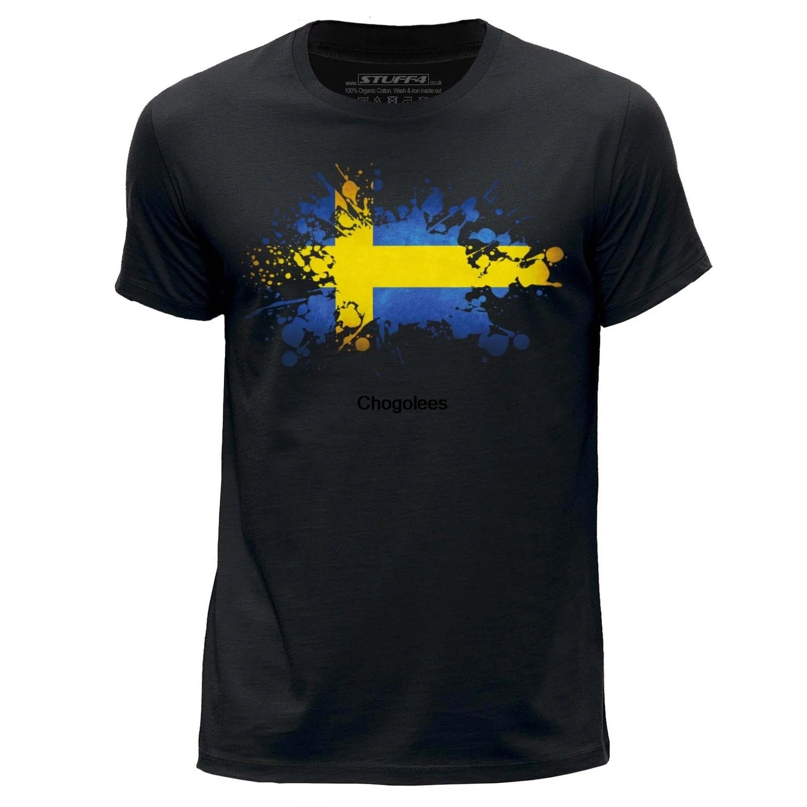 Stuff 4 Men's Round Neck T-ShirtSwedenSwedish Flag Splat |