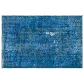 

Handmade Turquoise Vintage Overdyed Turkish Area Rug 172x262 Cm-5'8''X8'7''