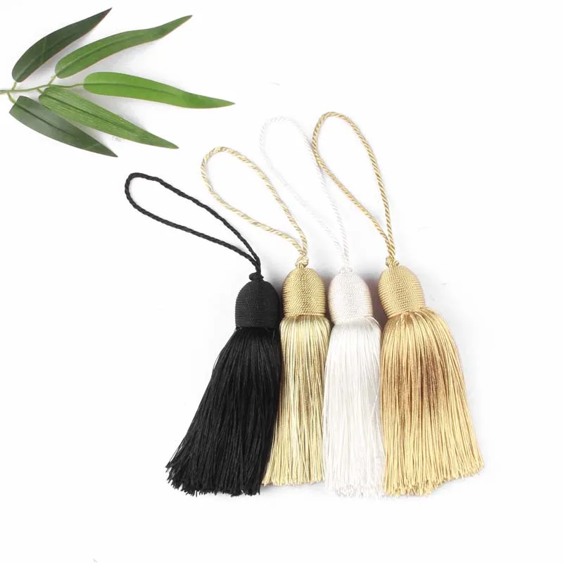 Description Picture 5 of item2Pcs Hanging Rope Tassels Craft DIY Sewing Fringe Braided Key Tassel Trim Decor Cabinet Pendant Embellish Curtain Accessories