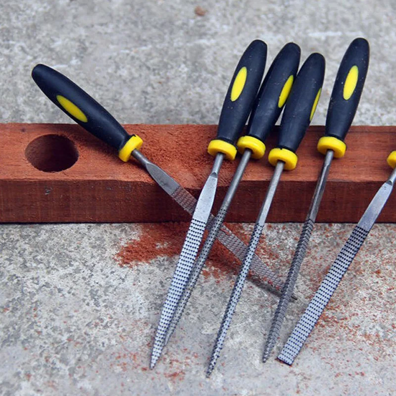 NewMini набор напильников для игл, набор напильников для дерева с резиновой ручкой, напильники для дерева и мягких материалов для резьбы(деревянная напильница, мини