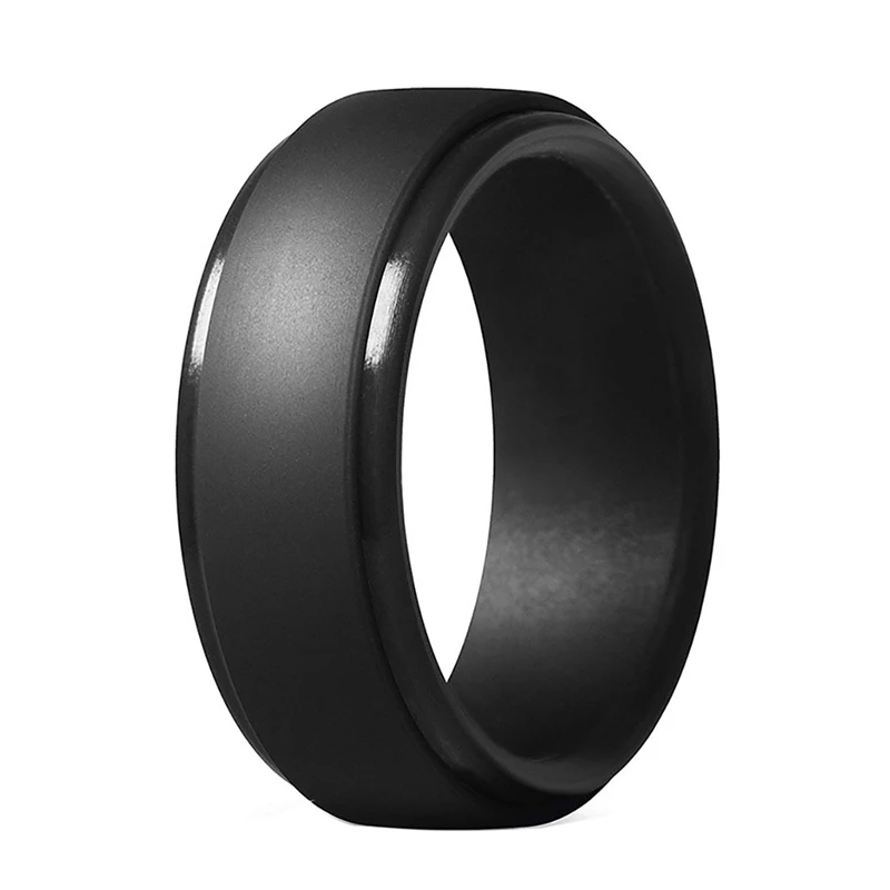 Silicone Ring 8pcs/set Simple Style Arc Smooth Flexible Unisex Fitness equipment