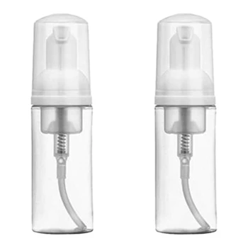 

1 Set of 2 50Ml Dispenser Soap Foam Foaming Pump Bottle Suds Plastic Travel Clear