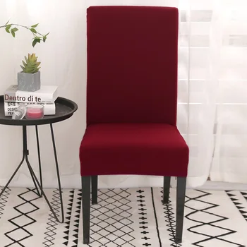 

Solid Colours Chair Cover Cheap Big Elastic Seat Chair Covers Slipcovers Stretch Chair Cover Banquet Hotel Party Decoration