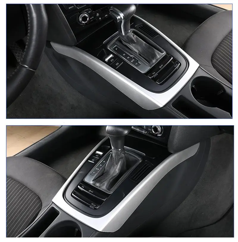 Автомобильный Стайлинг, мультимедийная Подставка для рук, панель для украшения, наклейка, коробка передач s, рамка, отделка, для Audi A4 B8 A5, интерьерные авто аксессуары