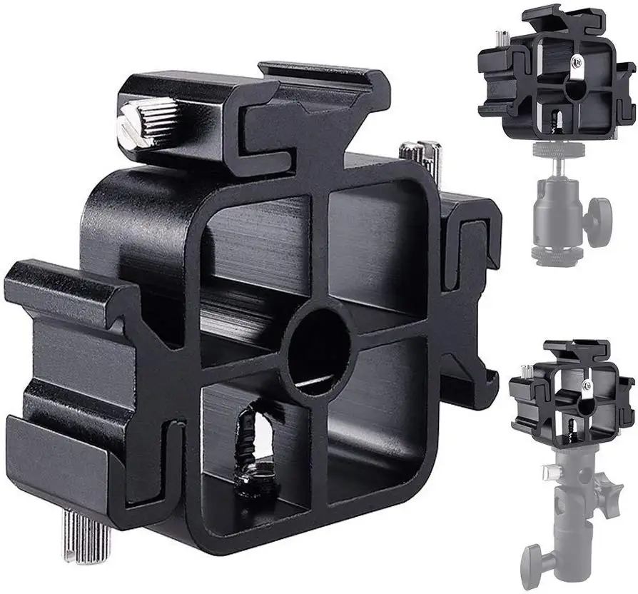 Тройной Кронштейн для вспышки с холодным башмаком и шариковой головкой |