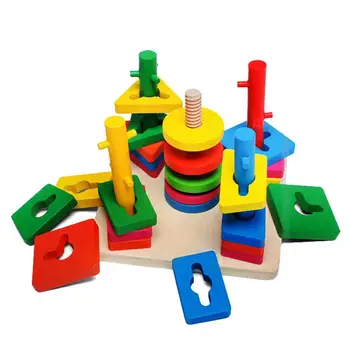 

Durable Baby Colorful Building Blocks Set Early Education Toy Home > 3 Years Old As Picture