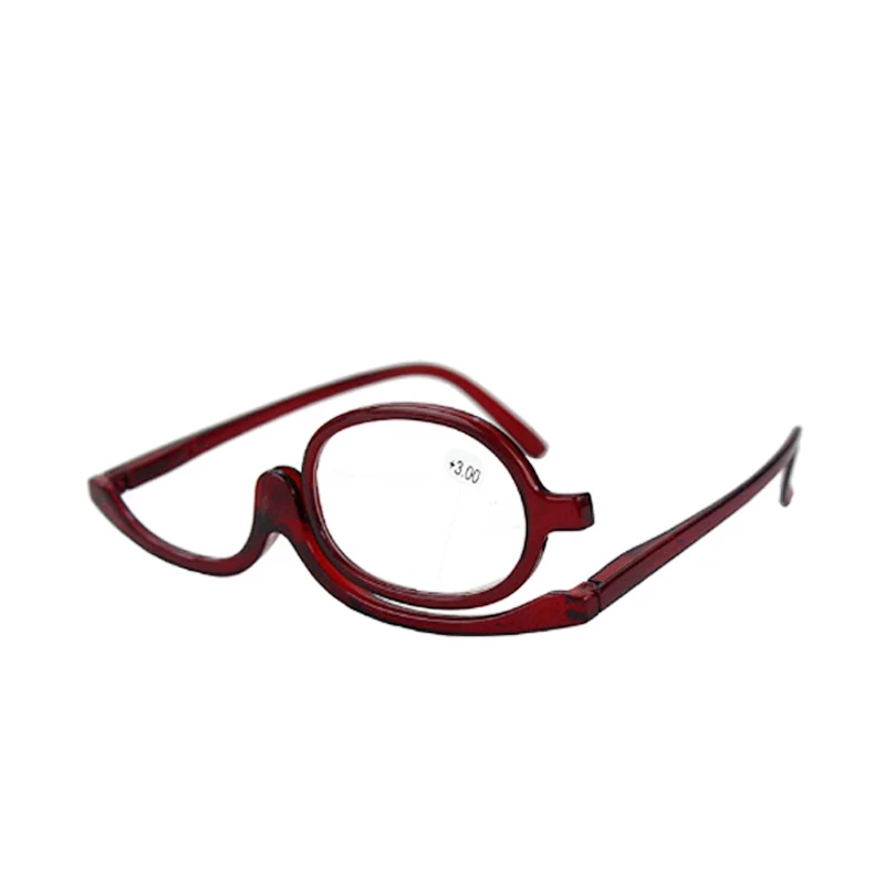 C04RedWineFrame Складные женские очки для чтения, макияж, складные очки для глаз, винтажные очки, оправа из поликарбоната+ 1,0~+ 4,0 линзы из смолы Z526 - Цвет оправы: C04RedWineFrame