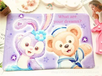 

Disney Duffy stitch mickey Flannel Bath Mat Bath Rug Absorbent Soft Bathroom Rugs Carpet for Shower Tub Bedroom Entry 40X60cm