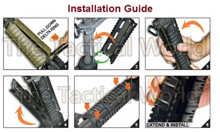Polegada Airsoft Ris Drop-in Quad Ferroviário Montar Ar15 Carabina Handguard Float Picatinny Caça Arma Acessórios 6.7 Ar-15 m4 16 Acessórios e suporte de extensão