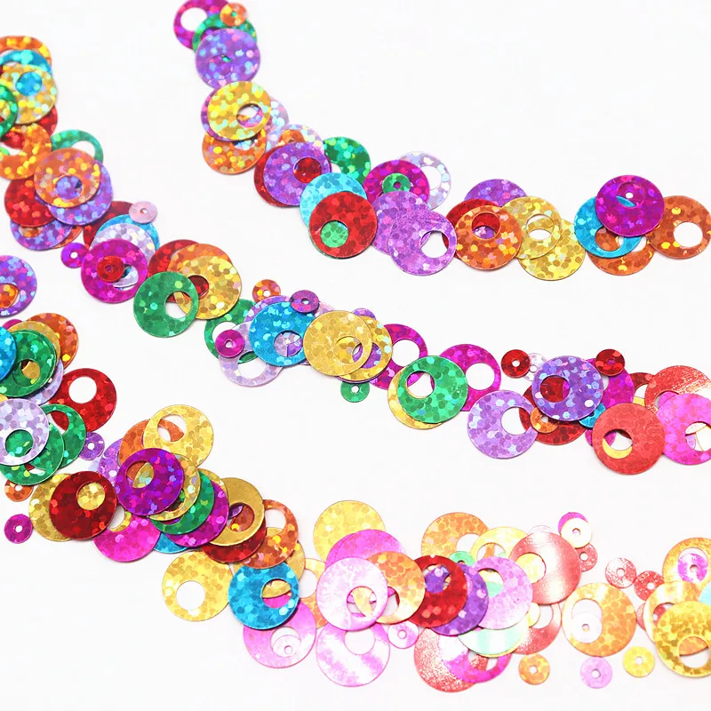 Paillettes Argentate 10mm 20mm 30mm - Forate - Per Cucito, Gioielli, Matrimoni - Fai Da Te - Foto 1