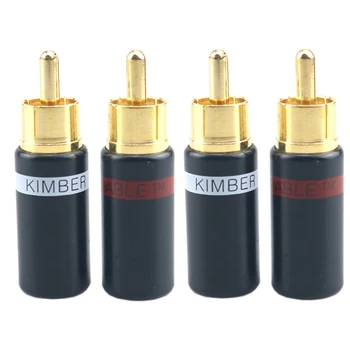 

4pcs gold plated RCA audio plug, AMP interconnect rca plug Socket connector