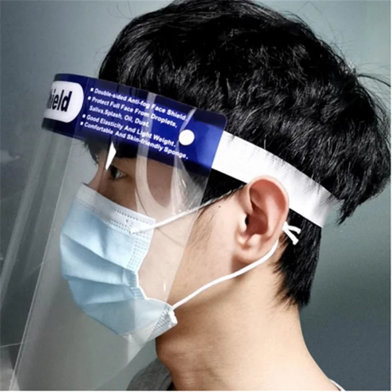 

30 pcs Face Shield Splash-proof Dust-proof Mask Head-mounted Transparent Protect Mask Adjustable Protective Face Mask