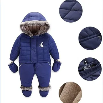 

Baby Girls Clothes Newborn Winter Thick Rompers Infant Long Sleeve Costume Coat Plus Velvet Toddler Romper 6-12 Monthes