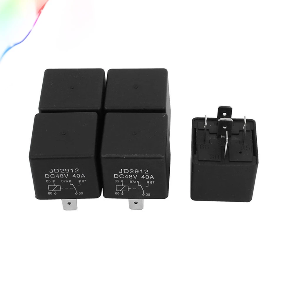 

JD2912 DC 48V Coil 40A 4/5 Pins SPDT Vehicle Car Security Power Relay 5pcs