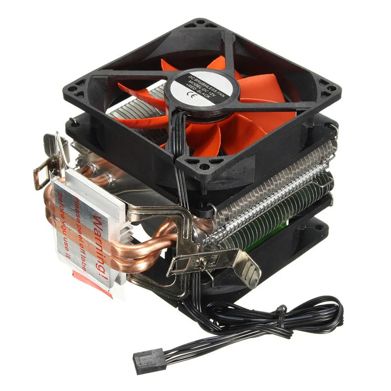 Вентилятор охлаждения компьютера гидравлический двойной Heatpipe вентиляторы для центрального процессора радиатор охлаждения для Intel LGA775/1156/1155 AMD для AM4 Ryzen для Pentium