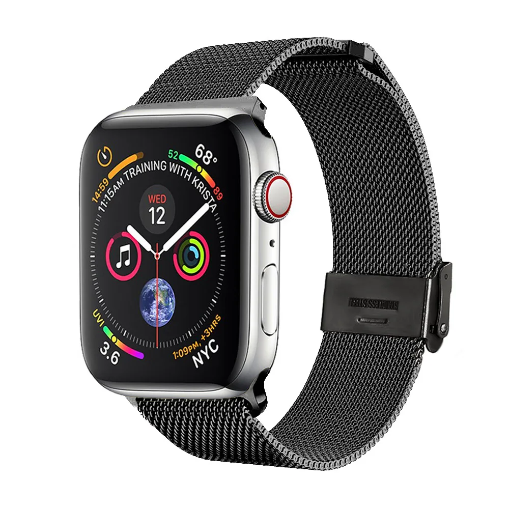 Ремешок для миланских часов Apple Watch 38 мм 40 42 44 браслет из нержавеющей стали pulseira