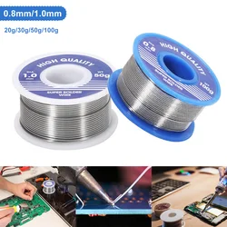 Bobine de fil à souder en étain, Flux de soudure 2.0%, sans nettoyage, 20g 30g 50g 100g 0.8mm 1.0mm 