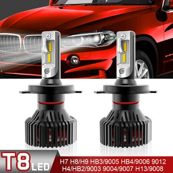 

2PCS T8 car led headlight 40W ultra-bright far and near integrated H4 H7 9005 lighting LED retrofit bulb