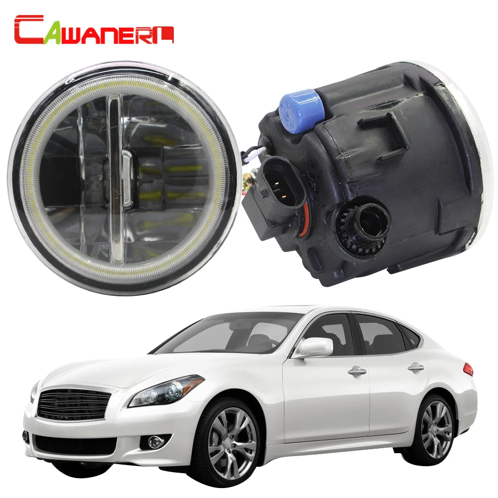 Cawanerl For Infiniti M M25 M37 M56 Car H11 LED Bulb 4000LM Fog Light Angel Eye DRL Daytime Running 12V 2011 2012 2013 | Автомобили и