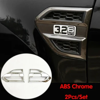 

2Pcs Chrome Side Marker Light Panel Cover Trim for Ford Ranger 2016 2017 2018 2019 2020