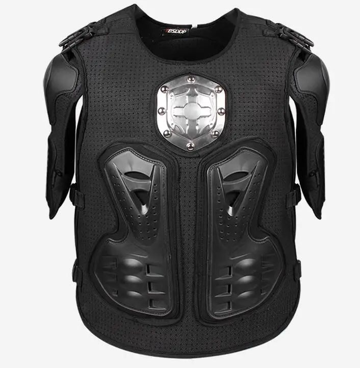 

Enhanced!!Men/Woman Motorcycle stainless steel vest type armor Cross-country knight anti-fall suit racing protective gear jacket