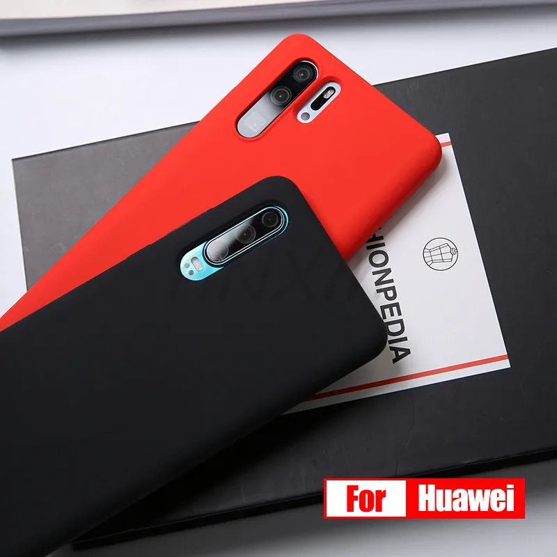 Мягкий жидкий силиконовый чехол для Huawei P20 P30 Pro lite Mate 20 чехлы телефонов