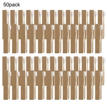 

50/4/1Pcs Natural Bamboo Toothbrush Wholesale Environment Wooden Toothbrush Oral Care Soft Bristle Each Brush with a case J11