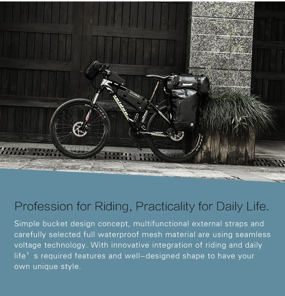 Rhinowalk-Bolsa de Fitness multifuncional para bicicleta, bolso de hombro impermeable de gran capacidad, accesorio para bicicleta, 20L