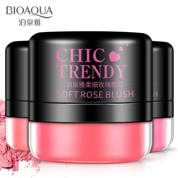 

BIOAQUA Soft Rose 3 Color Blush Natural Moisturizing Light Rouge Blush Makeup Easy to Wear Long-lasting 4g