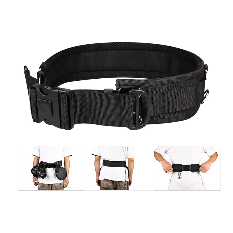 

Camera Waist Belt Multi-functional Bundle Waistband Strap Belt with Hook Photography Belt Backpack Belt for SLR DSLR Cameras