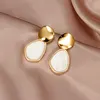 New Korean Statement Earrings for women White Cute Arcylic Geometric Dangle Drop Gold Earings Brincos 2022 Trend Fashion Jewelry ► Photo 3/6