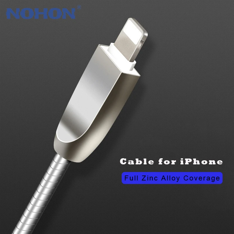 Usb-кабель для зарядного устройства из цинкового сплава для iPhone 6 7 8 Plus XR 11 Pro Xs Max X 6s 5s SE iPad шнур для зарядки исходный провод для передачи данных мобильного телефона