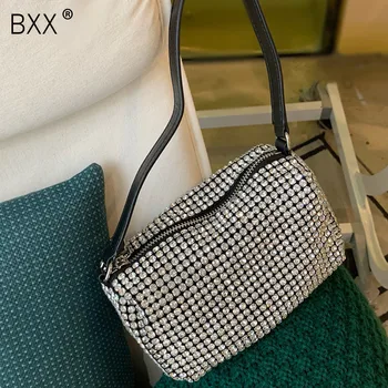 

[BXX] Bling Diamonds Evening Clutch Bags For Women 2020 New Totes Handbag Shoulder Bags Ladies Dinner Party Clutch Purse HN725