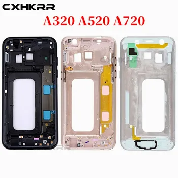 

Middle Frame Bezel for Samsung A3 A5 A7 A520 A720 A320 Version Mid Chassis Housing With Power On off Side Button