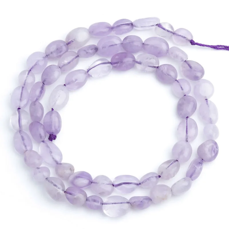 Fashion Natural Jewelry 6x8/8x10mm Amorphous Light Amethysts Loose Beads for DIY Making Bracelet Necklace Accessories | Украшения и