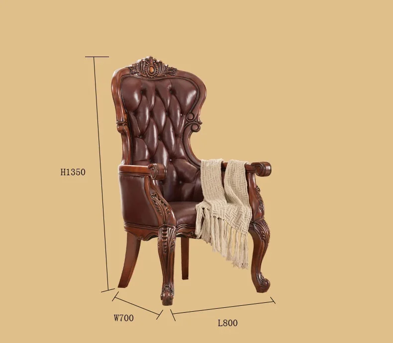 Кресло для отдыха 19 век с высокой спинкой и ножками-когтями/обивка из эко-кожи с каркасом из березового дерева