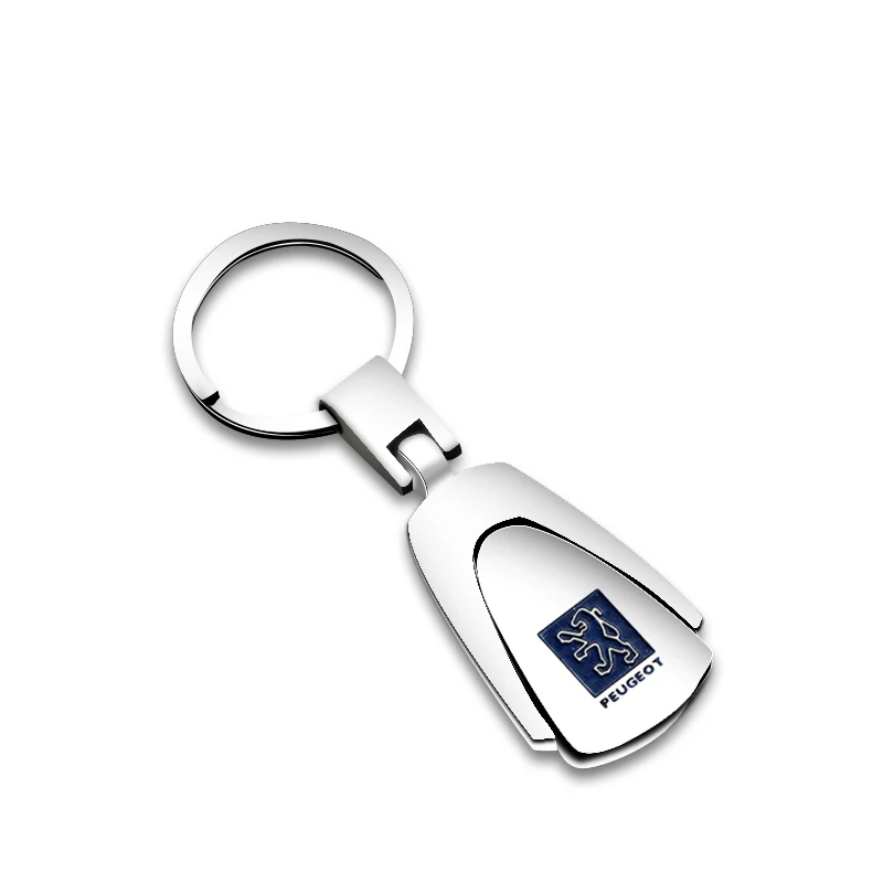 

Fashion Sliver Color Car Badge Emblem Keyring Key Chain Keychain for Peugeots 107 108 206 207 308 307 508 2008 3008 style