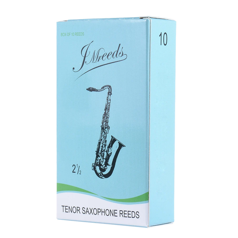 Saxophone Reeds 10pcs Bb Tenor Saxophone Bamboo Strength 2.5