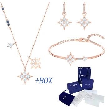 

SWA 2019 MULIER new fashion romantic jewelry girl gift crystal star earrings necklace bracelet 5494337 5494352 5494338