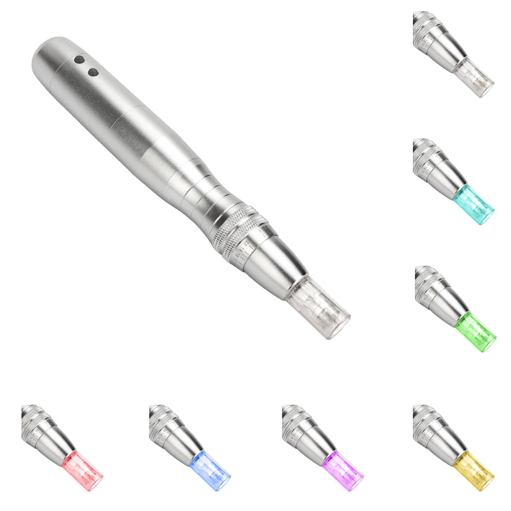  New 7 Light LED Photon Electric DR Pen With Micro Needle Face Wrinkles Marks Acne Scar Removal dr p - 4000114129728