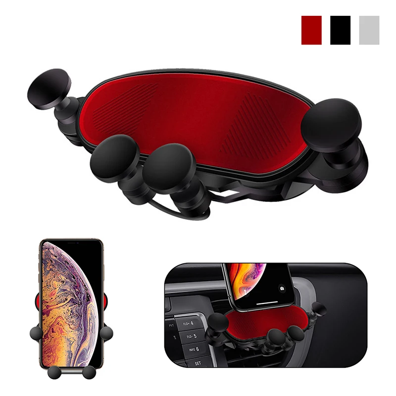 

Adaptive Gravity Mobile Bracket Air Vent Clip Car Phone Holder Stand for Samsung IPhone Suporte Porta Celular Smartphone Voiture
