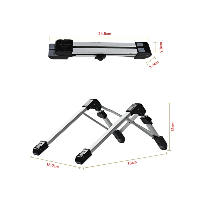  YASOKO Aluminum Alloy Adjustable Laptop Stand Folding Portable for Notebook MacBook Computer Bracke
