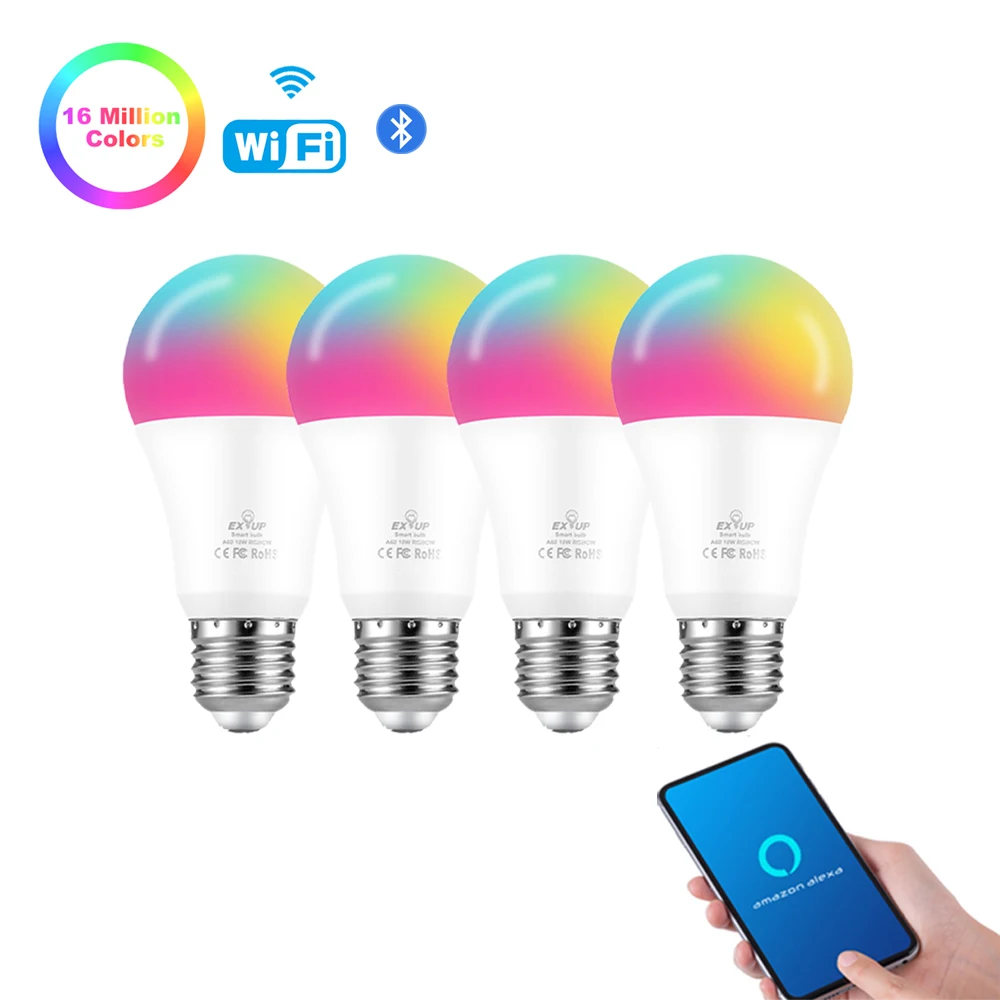 Tuya Smart Light Bulb 10W E27 Wifi Smart LED Bulb Dimmable Timer APP