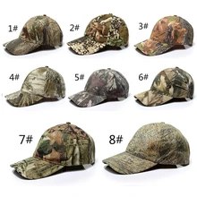 8 узоров Открытый Рыбалка Охота солнцезащитная Кепка хлопок наблюдение за птицами фотографии охотничьи кепки лист Bionic Камуфляж Бейсбольная Кепка