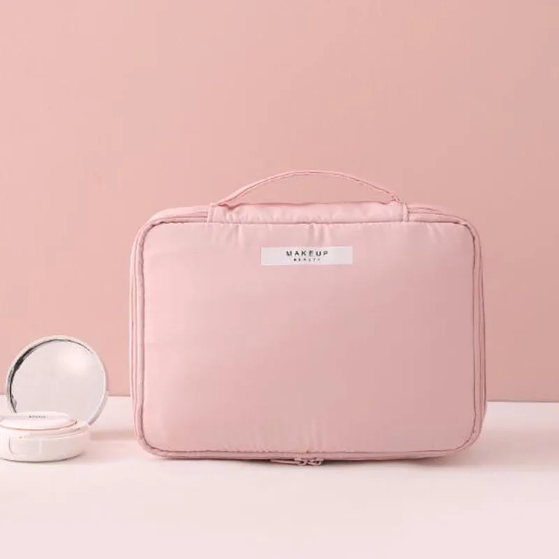 Large Pink Прямая поставка, женская косметичка, дорожный портативный чехол для косметики, Женский Органайзер, сумочка для Хранения Туалетных Принадлежностей - Цвет: Large Pink
