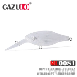Fishing Accessories Unpainted Lure Minnow 6.6g 89mm Floating Diy ABS Transparent Bait Pesca Equipment Pike Leurre Brochet Angeln